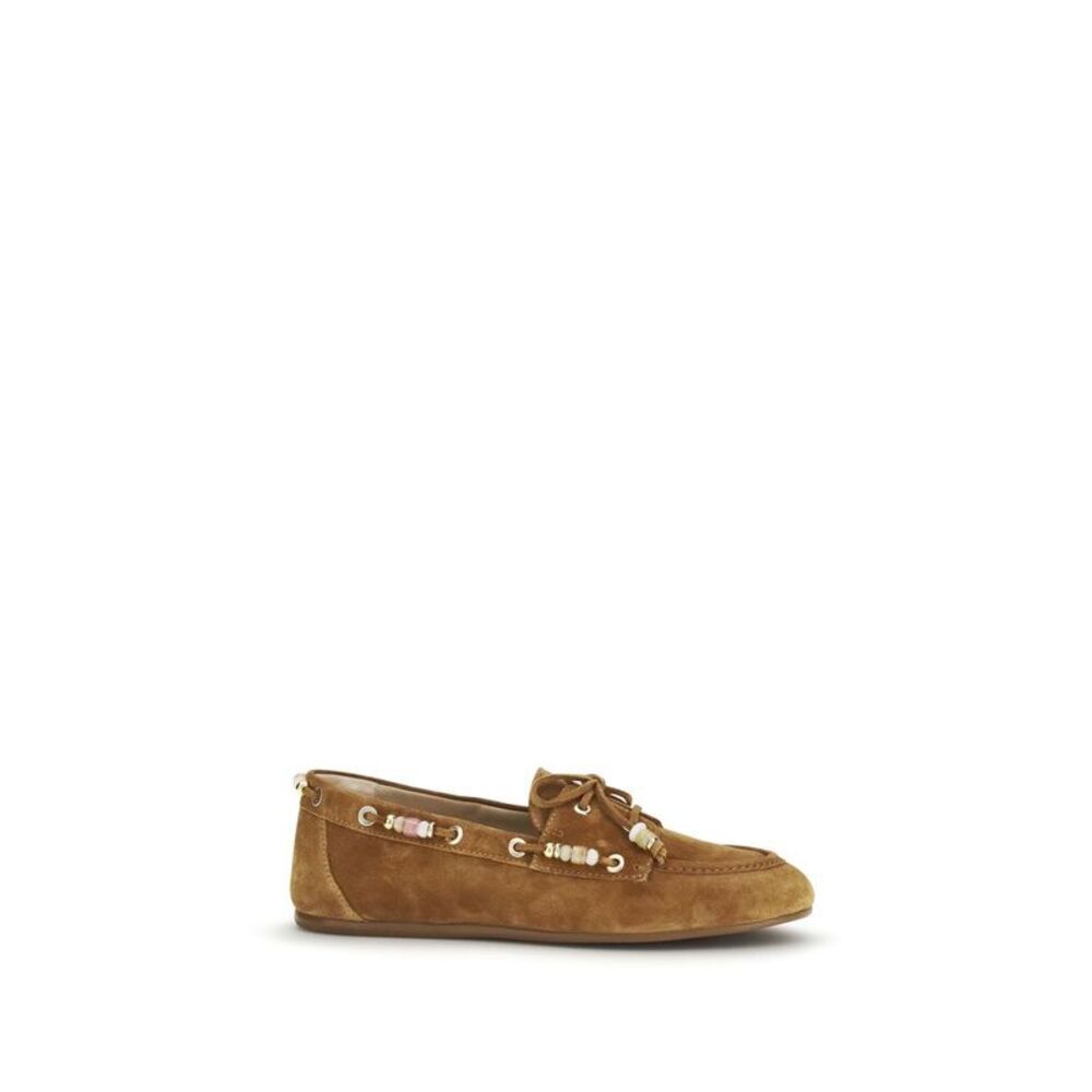 Stuart Weitzman Brown Calf Leather Bos Taurus Slip-On Women's Loafers